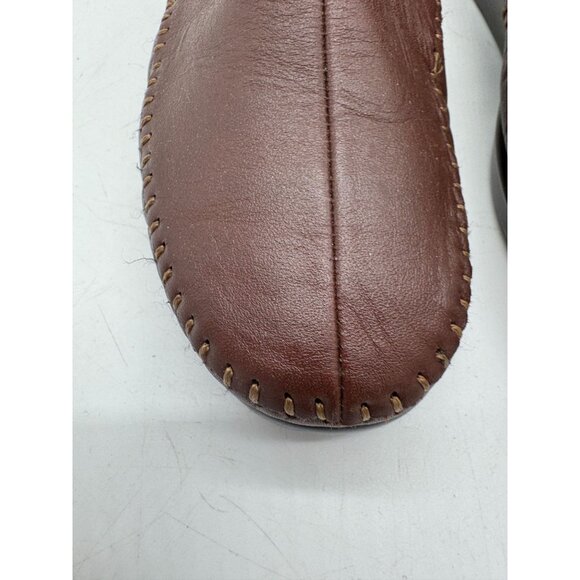 Sas Womens Dream On Slip On Loafers Size 9N Brown Wedge Workwear Leather Moccasi - Picture 6 of 15